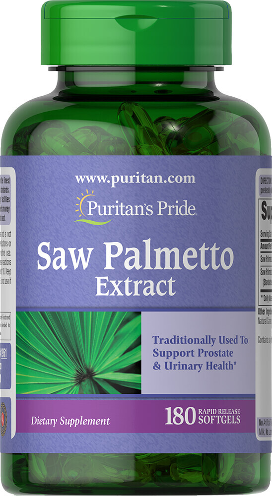 Puritan’s Pride Saw Palmetto – 180 Softgels