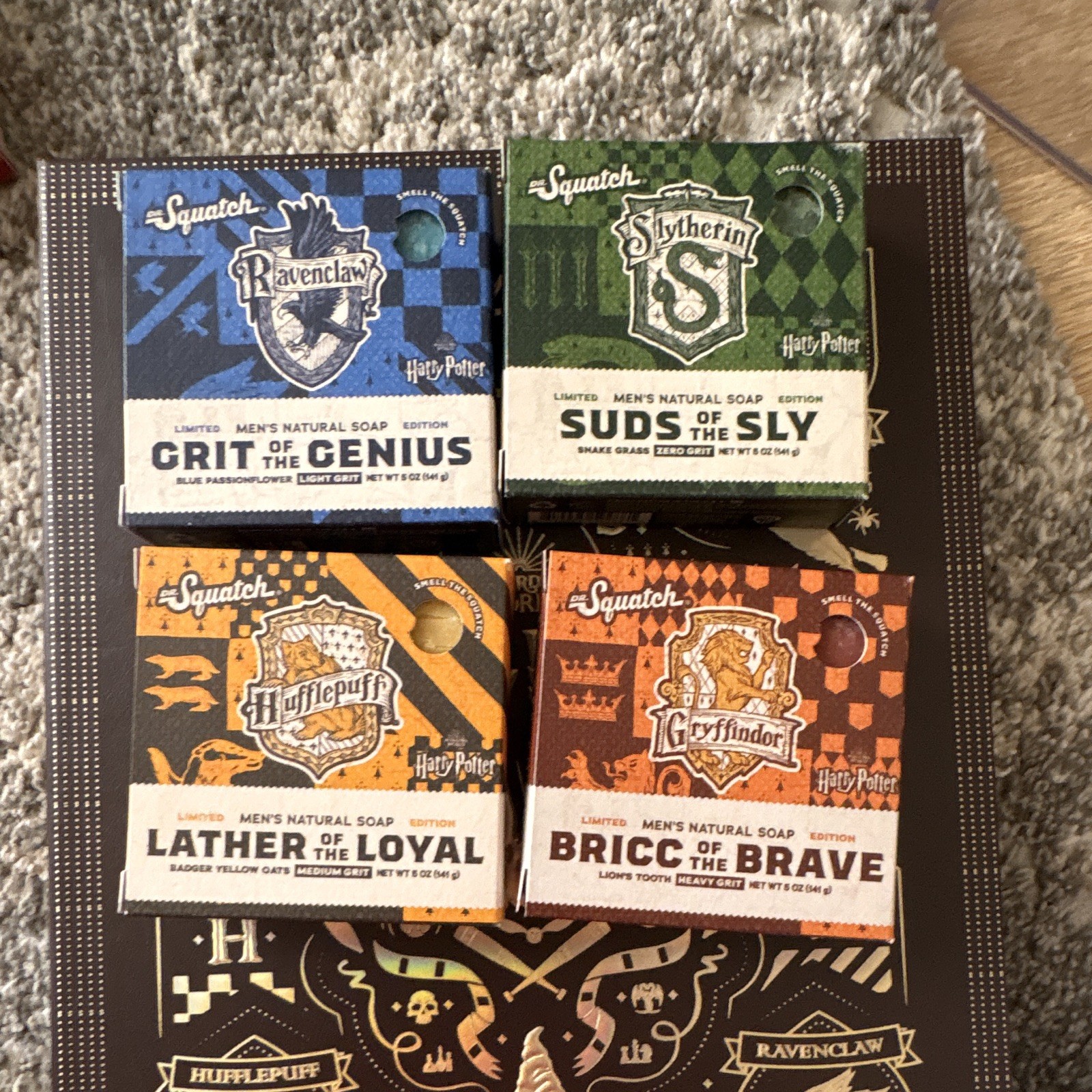 Dr. Squatch Harry Potter Men’s Cold Process Soap Bars 4-Pack 5 oz Each