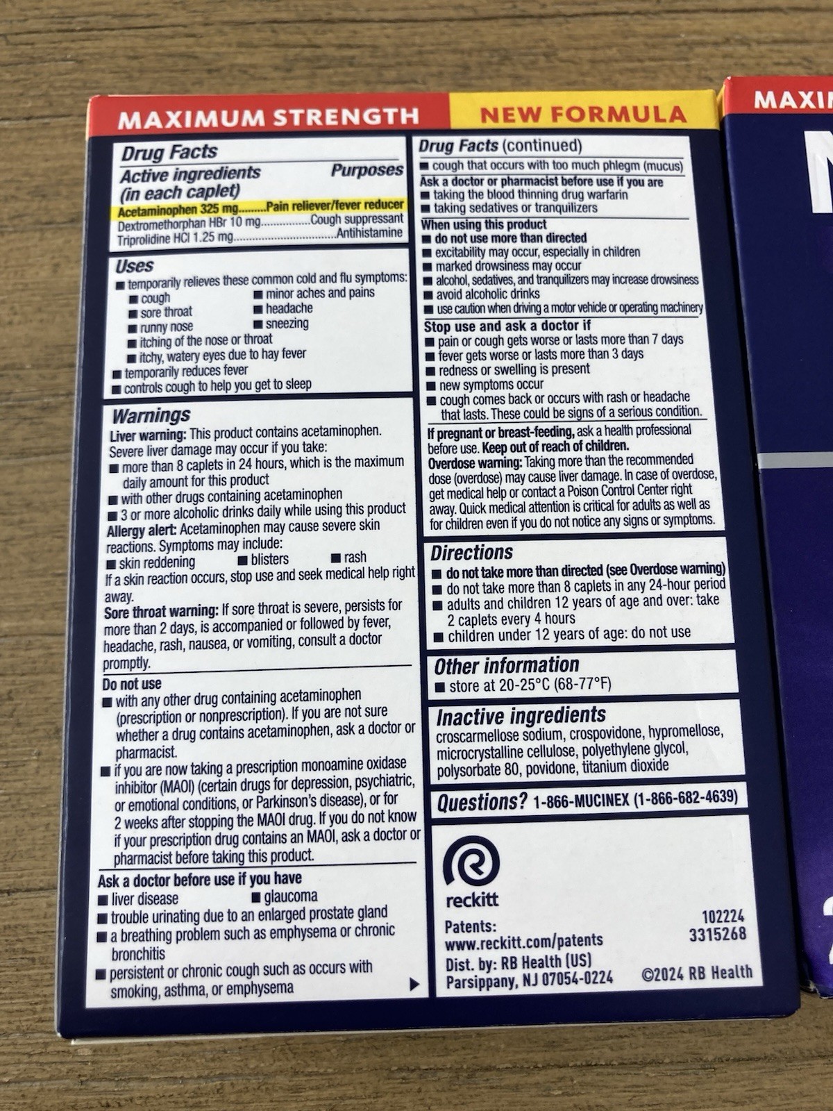 2 Mucinex Fast Max Night Time Cold & Flu Maximum Strength 20 Caplets Exp: 02-27