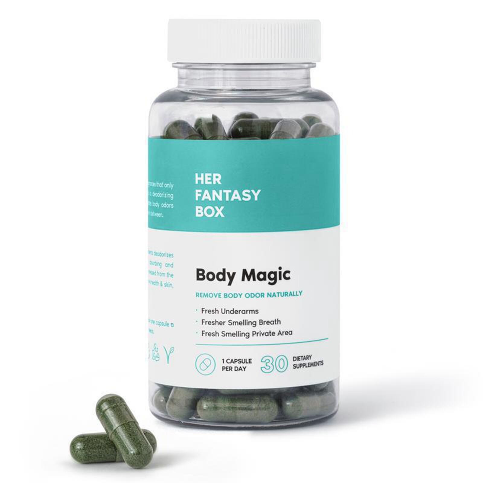 Body Magic Chlorophyll 30 Capsules for Detox Digestion Gut Skin Energy Booster