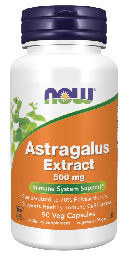 Now Foods Astragalus 500mg 90 Veg Capsules Immune System Support 09/26EXP