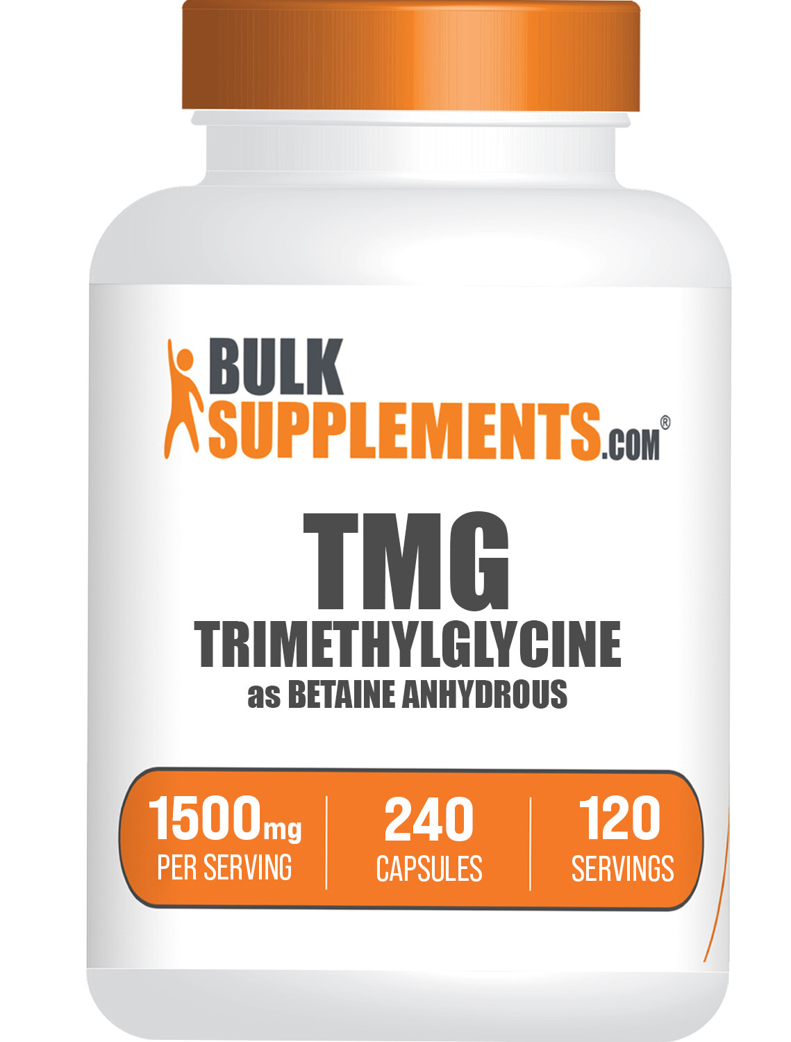 BulkSupplements Betaine Anhydrous (TMG) 240 Capsules – 1500mg Per Serving