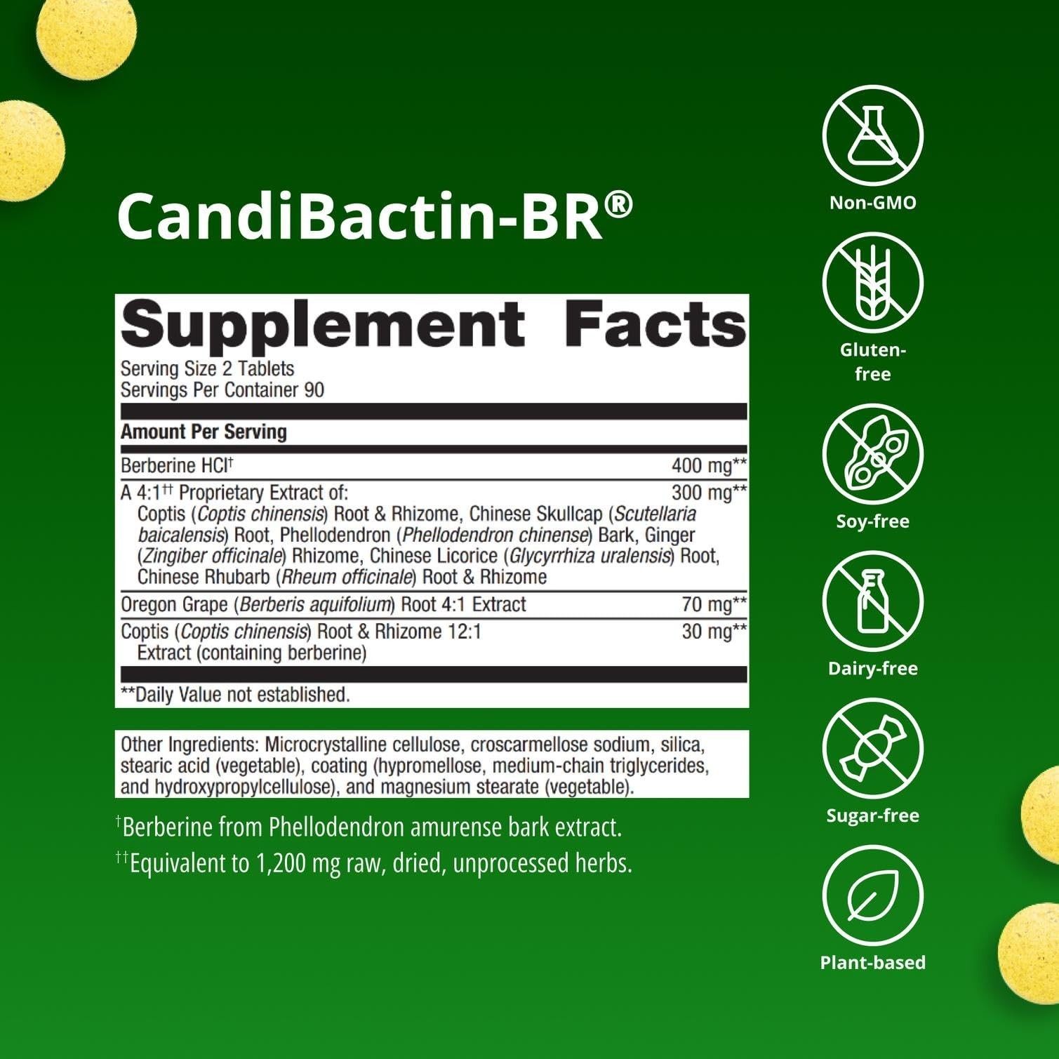 Concentrated Berberine 400mg for Gut Health & Microbial Balance – 180 Tablets