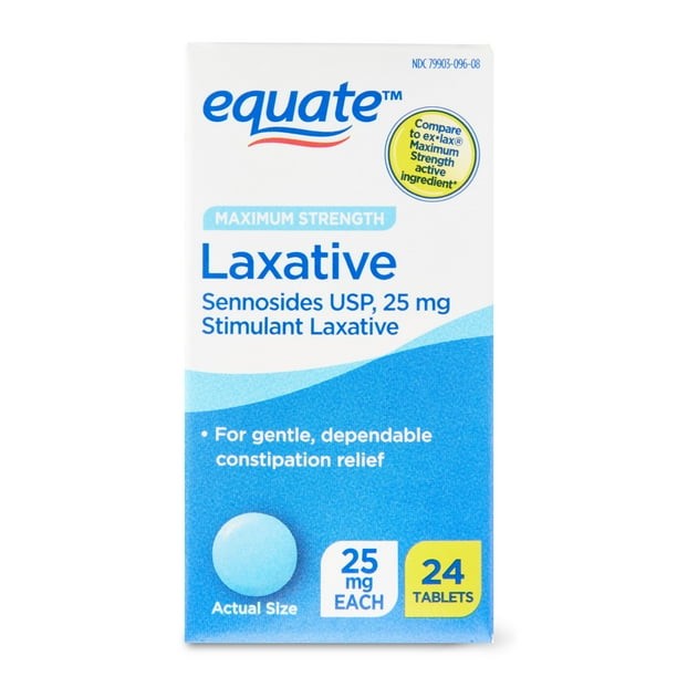 Equate Maximum Strength Sennosides Laxative Tablets for Constipation 24 Count