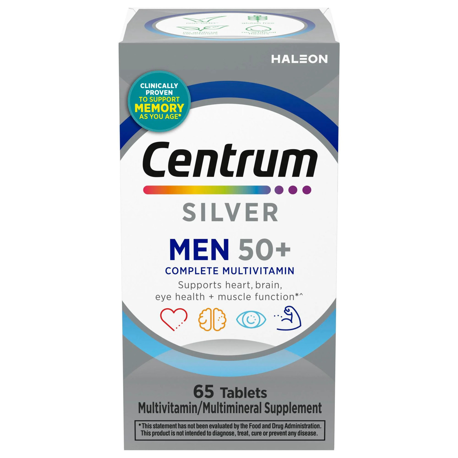 Centrum Silver Mens 50 plus Multivitamin with Vitamin B & D3, 65 Count