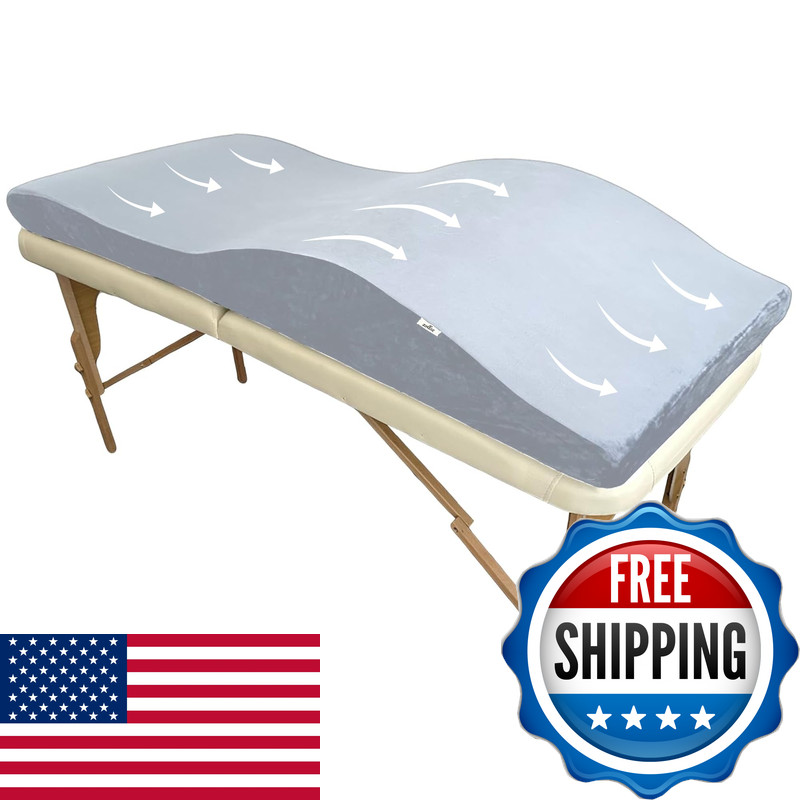 Xolloz Lash Bed Topper Ergonomic Memory Foam Pad Plush Cover Spa Table Cushion
