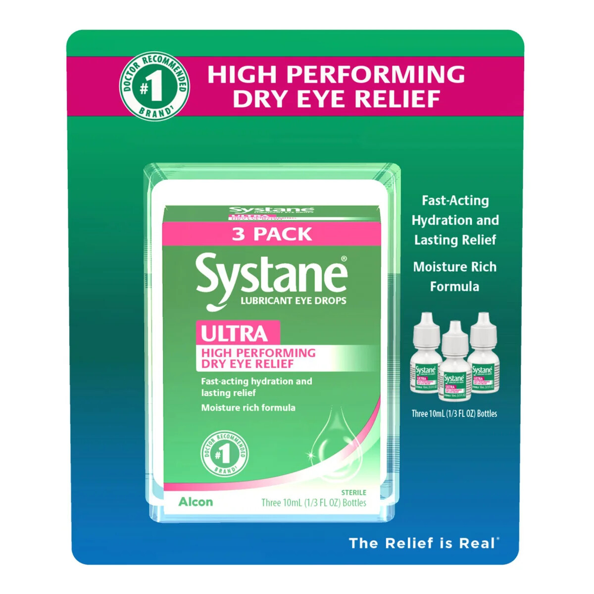 Systane 3x10mL ULTRA Lubricant Eye Drops (30 mL), EXP 12/2025