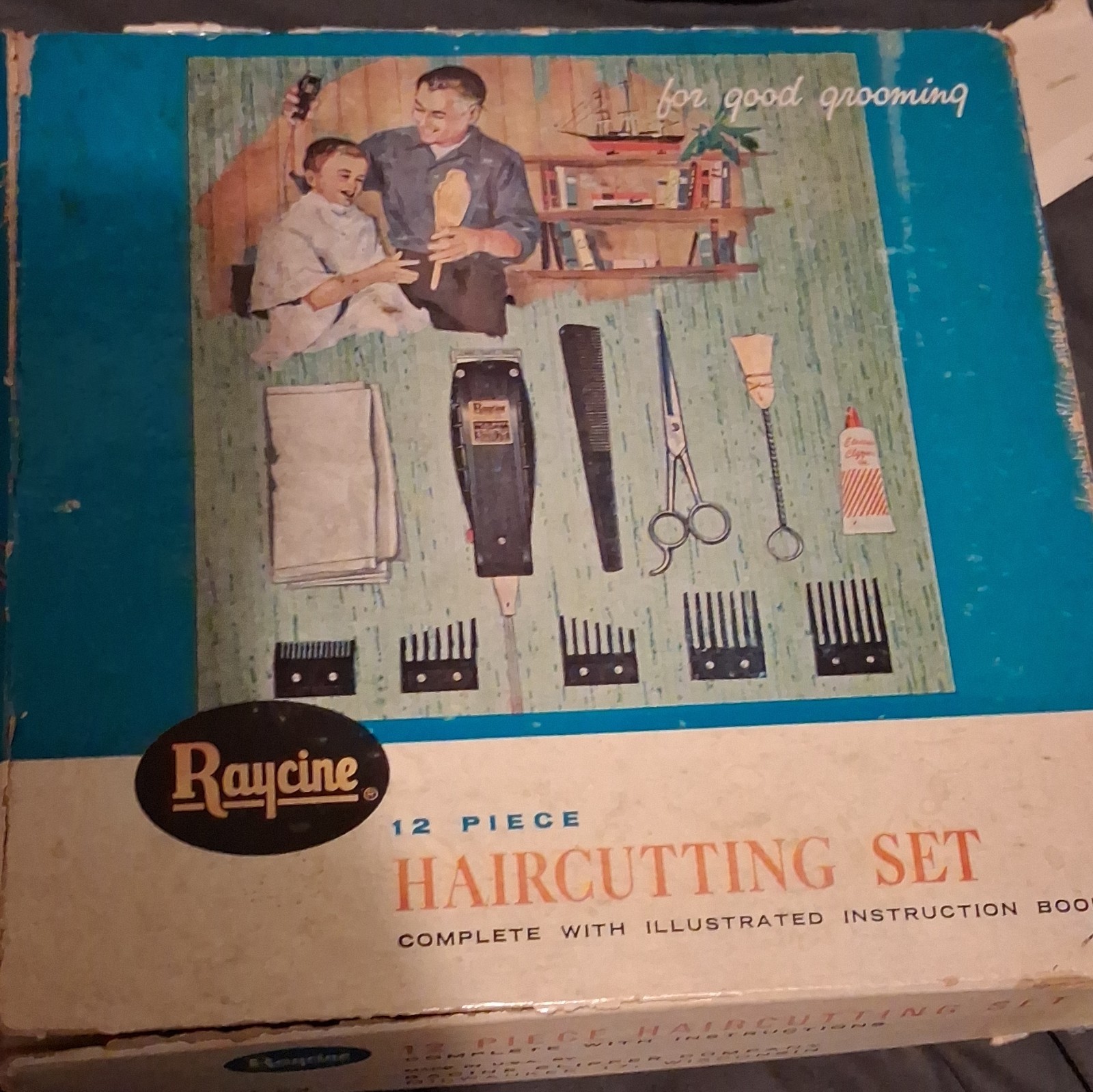 Raycine 12-Piece Corded Electric Haircutting Kit w/ Guards, Scissors, 273