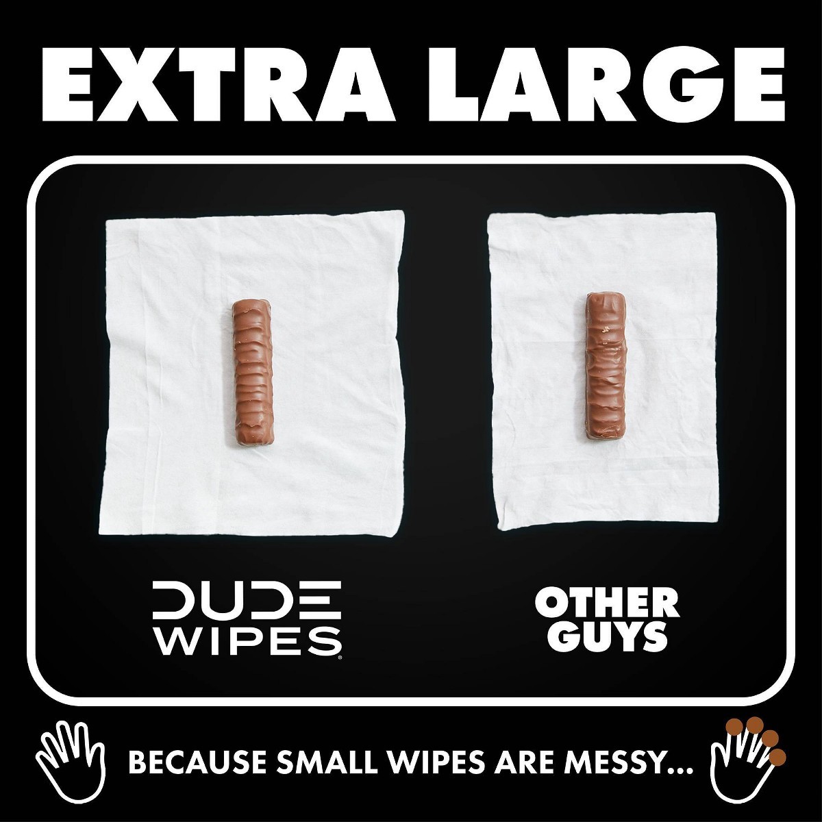 Dude Wipes Odor Destroyer Flushable Extra-Large Odor Neutralizing Wet 144ct