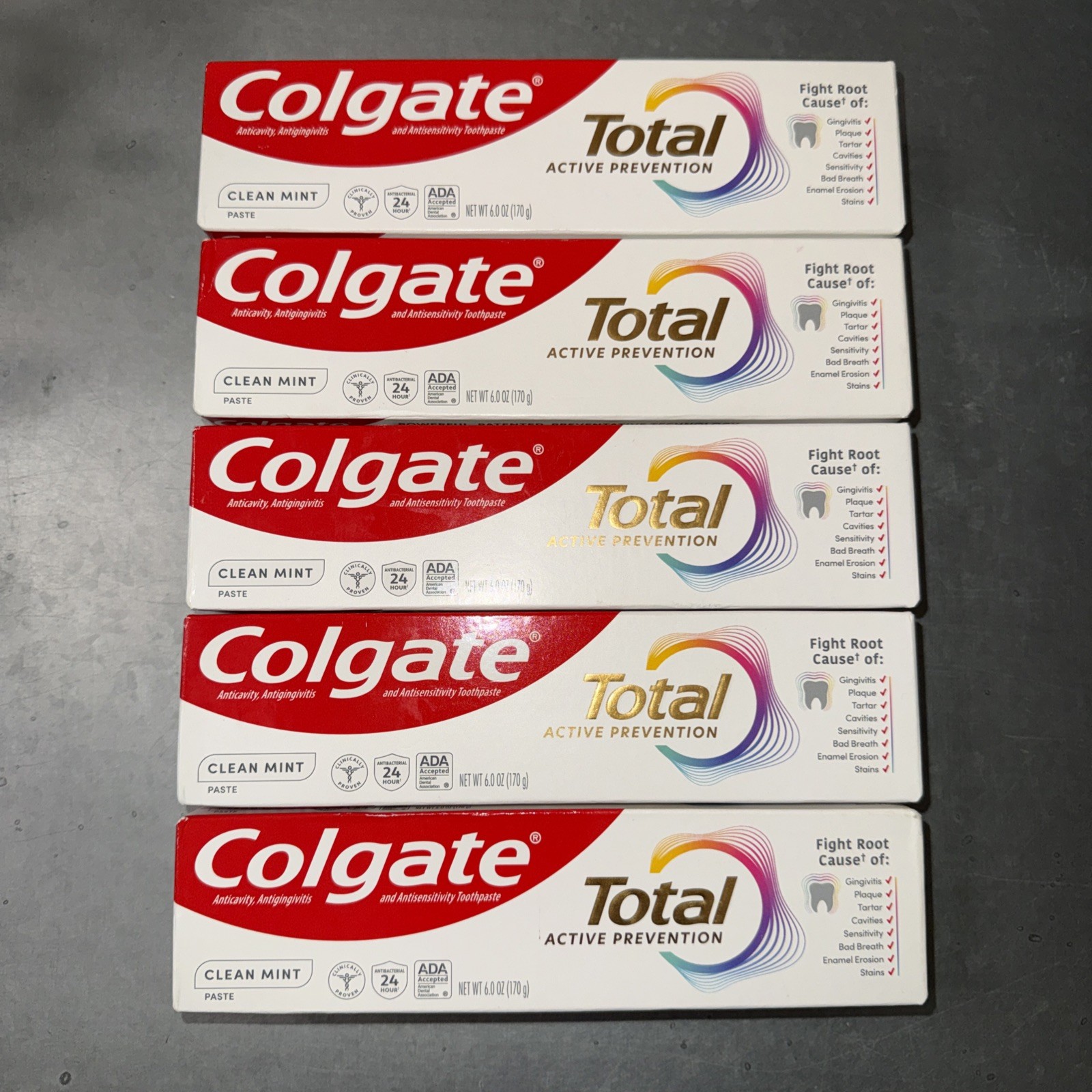 Colgate Total Clean Mint Toothpaste 6 oz (6 Pack) Expires DEC 2026