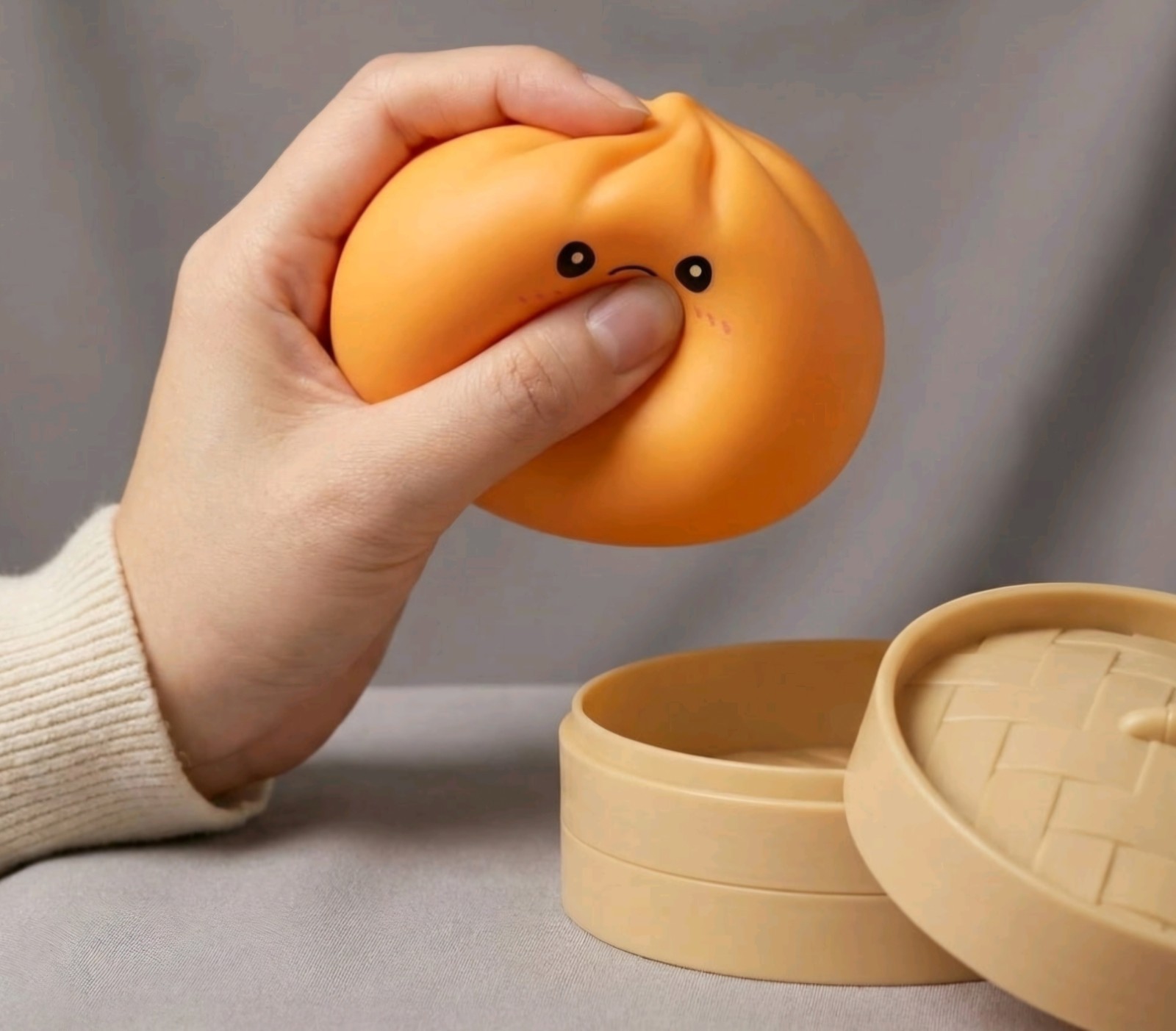 Rainbow Mystery Dumpling Squeeze Ball Stress Reliever Gel 3.74in