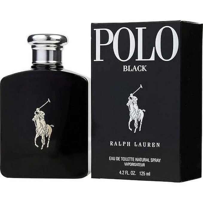 Polo Black by Ralph Lauren Eau de Toilette Spray for Men 4.2oz New Sealed Box