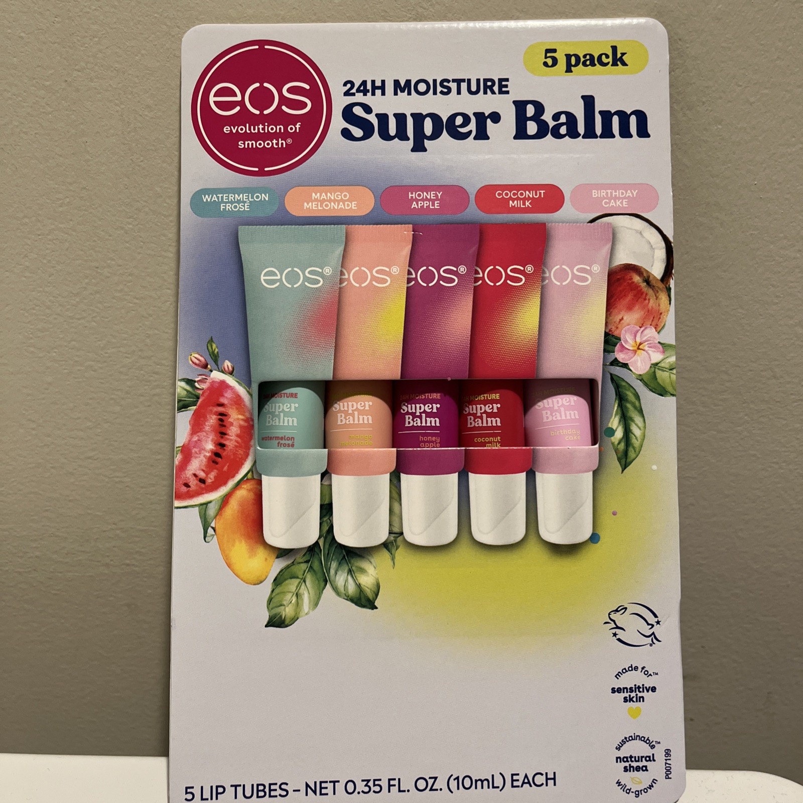 eos Super Balm 24 Hour Moisture – 5 Pack of Tubes – Variety