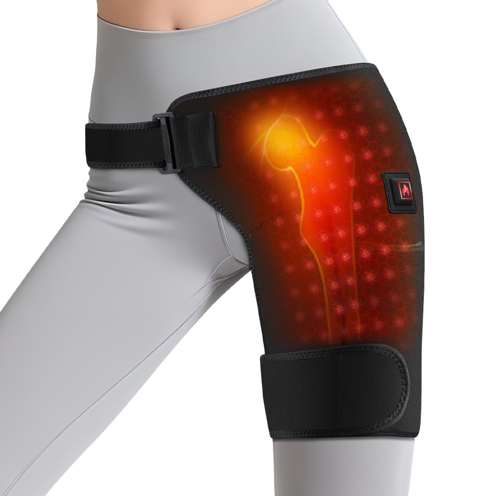 660nm Red Light Therapy Hip Heating Brace for Sciatica Pain Relief Left or Right