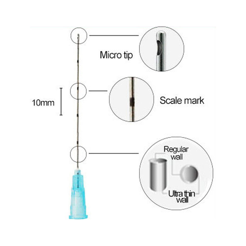 5-100Pcs Blunt-Tip Cannula with Puncture for Fillers, USA Seller , FDA Listed US