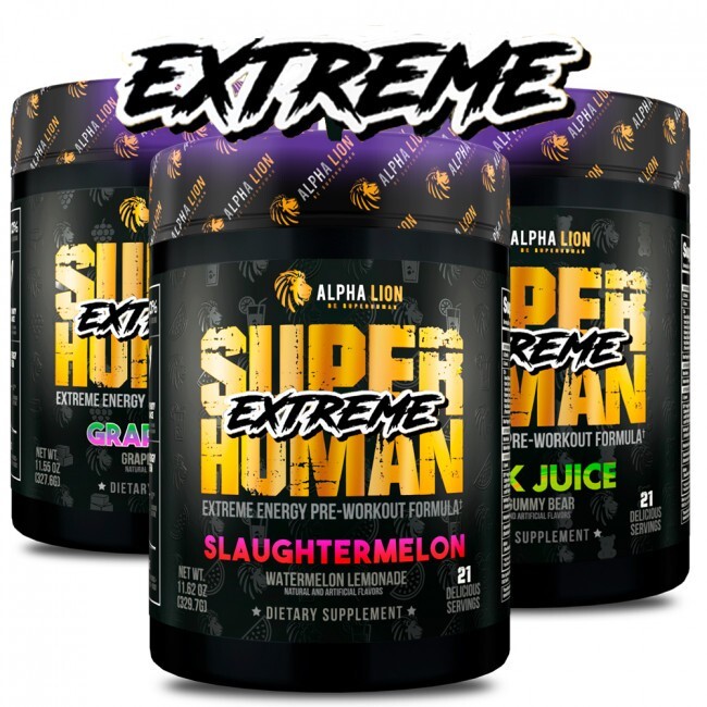 ALPHA LION SUPERHUMAN EXTREME (21 SVG) PRE WORKOUT – FREE SHIPPING – PICK FLAVOR