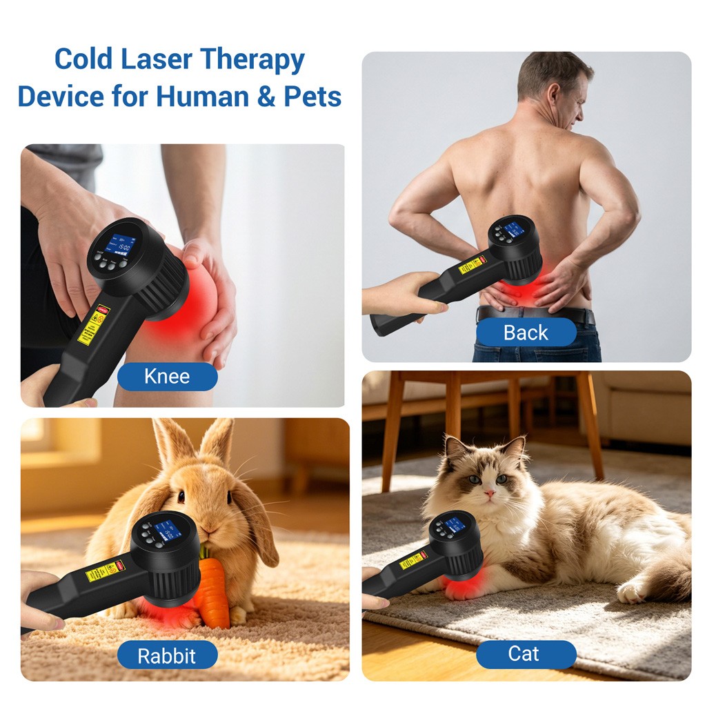 8W Red Light Therapy Device 650nm 808nm Cold Laser Joint Muscle Pain Relief LLLT