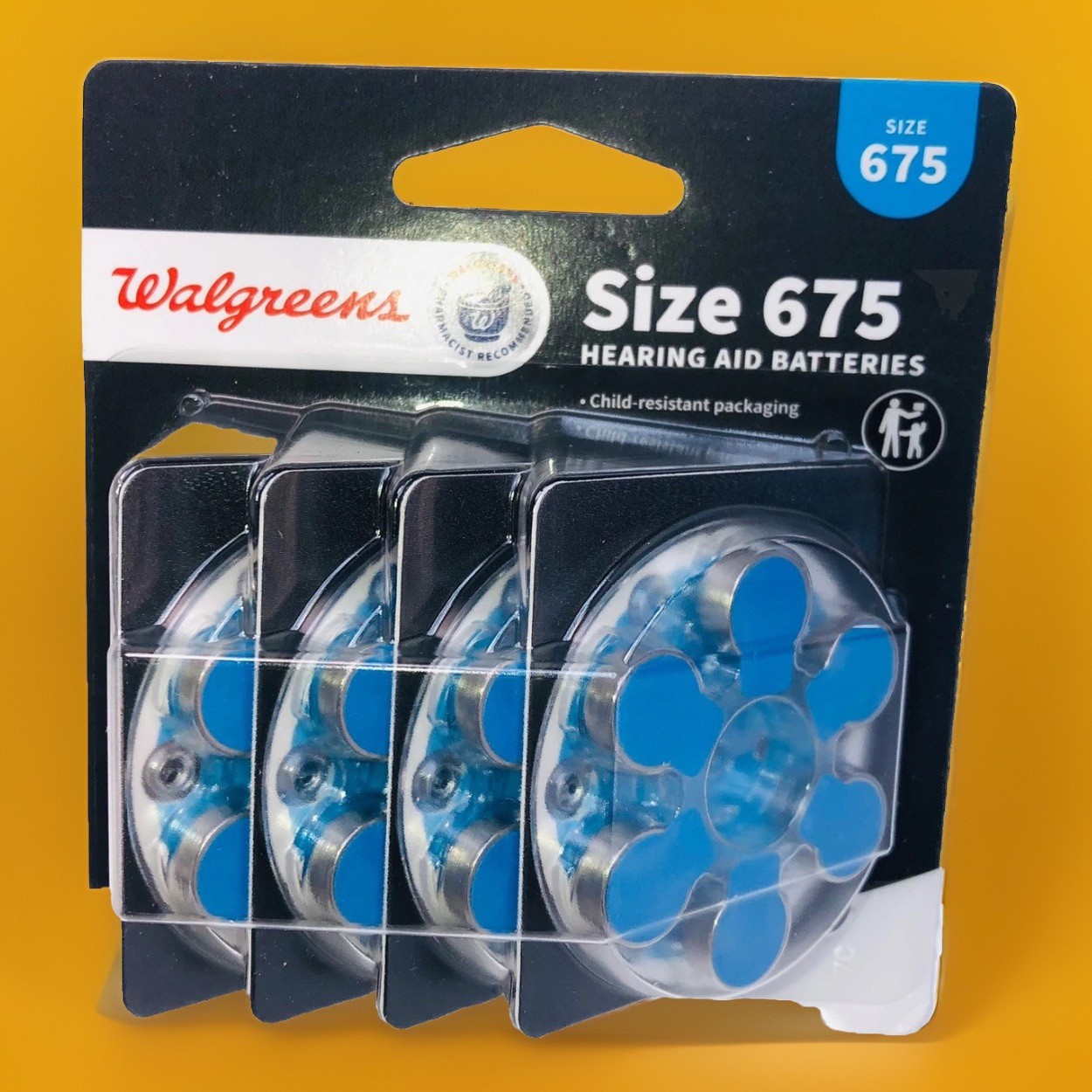 Walgreens Hearing Aid Size 675 Batteries – 24 PACK Batteries Best By 02/2029