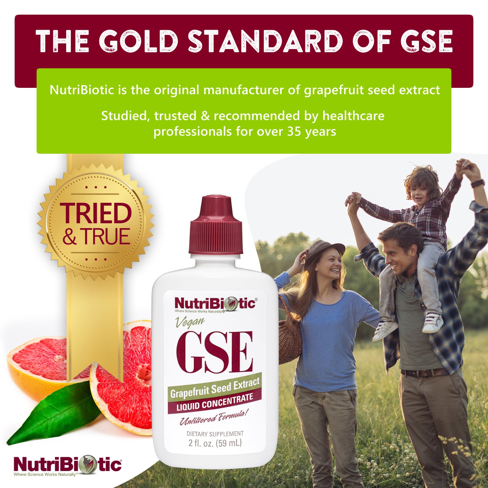 NutriBiotic GSE Liquid Concentrate -2 Fl Oz Broad-Spectrum Immune Support