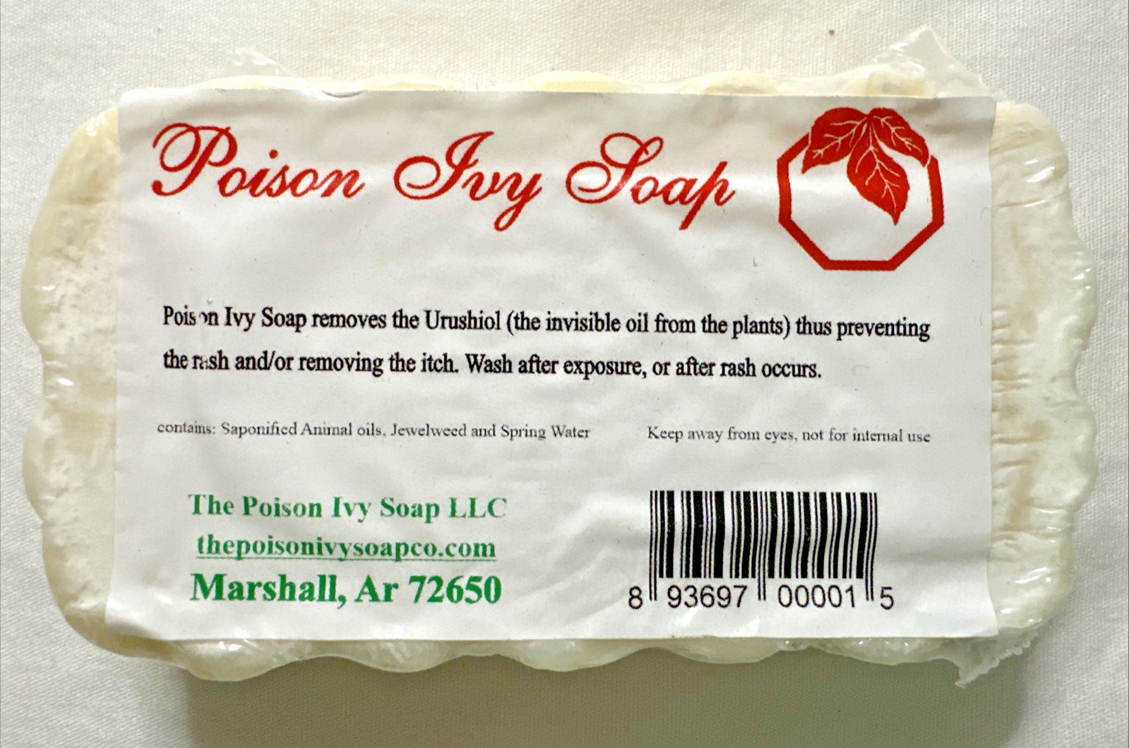 Poison Ivy Soap Jewelweed Removes Urushiol (Oil from Poison Plants) All Natural