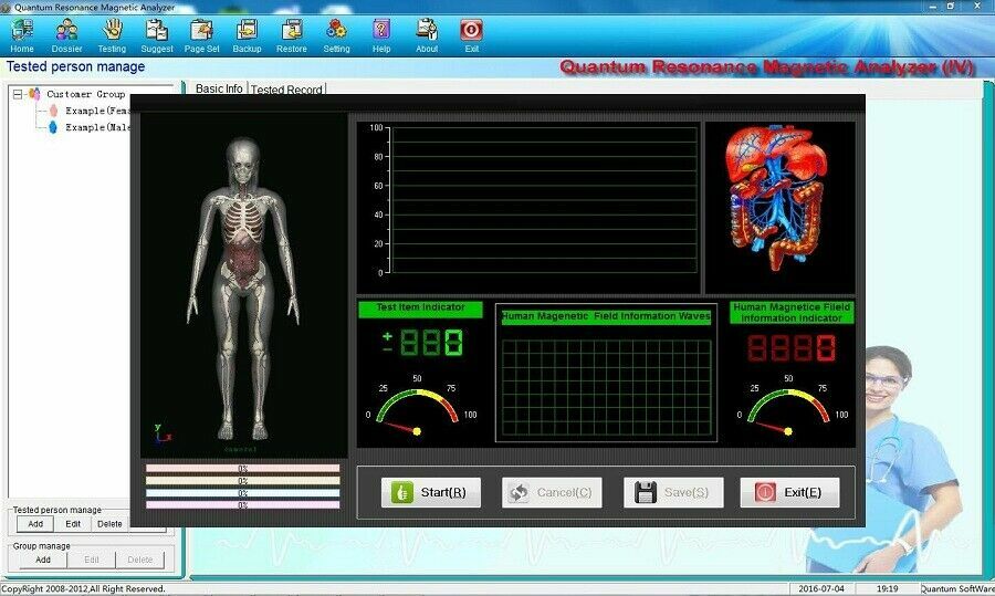 Version 4TH Gen Analyzer Mini Magnetic Resonance Body Analyzer/USB Dongle Only