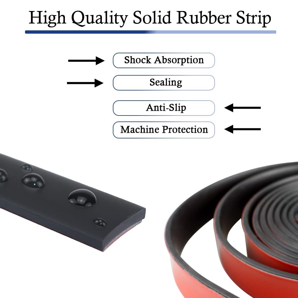 Neoprene Rubber Strips with Adhesive Backing – 10 ft