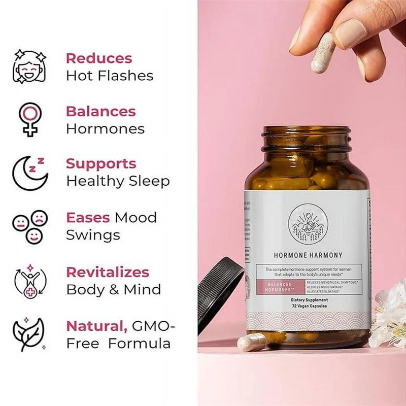 Happy Mammoth Hormone Harmony Organic Hormonal Aid for Women 72 Capsules