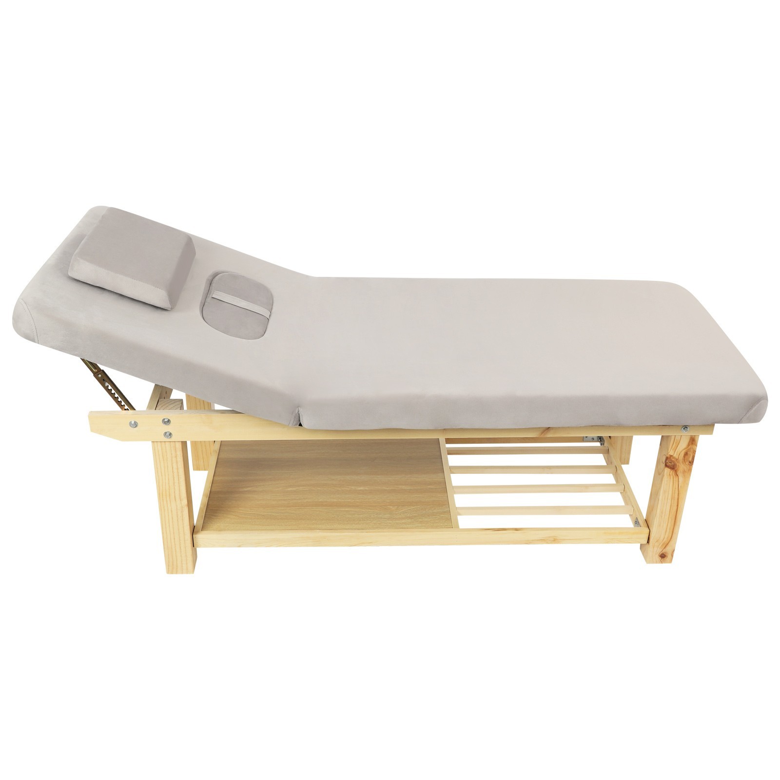 Solid Wood Stationary Massage Table 0-45°Angle Adjustable Physical Therapy Table