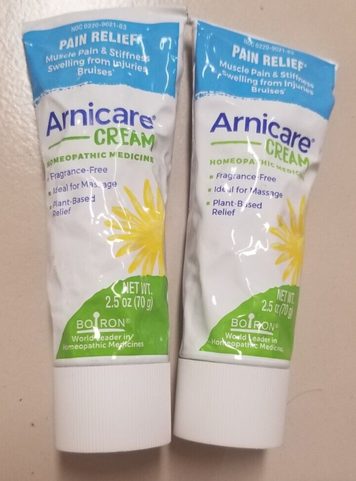 Boiron Arnicare Cream Pain Relief 2 5 oz 70 g Appr 80 Pellets Paraben-Free