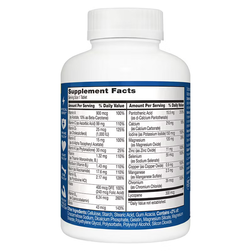 Mens Multivitamin 300 Tablets Compare to One A Day Mens Berkley Jensen EXP:08/27
