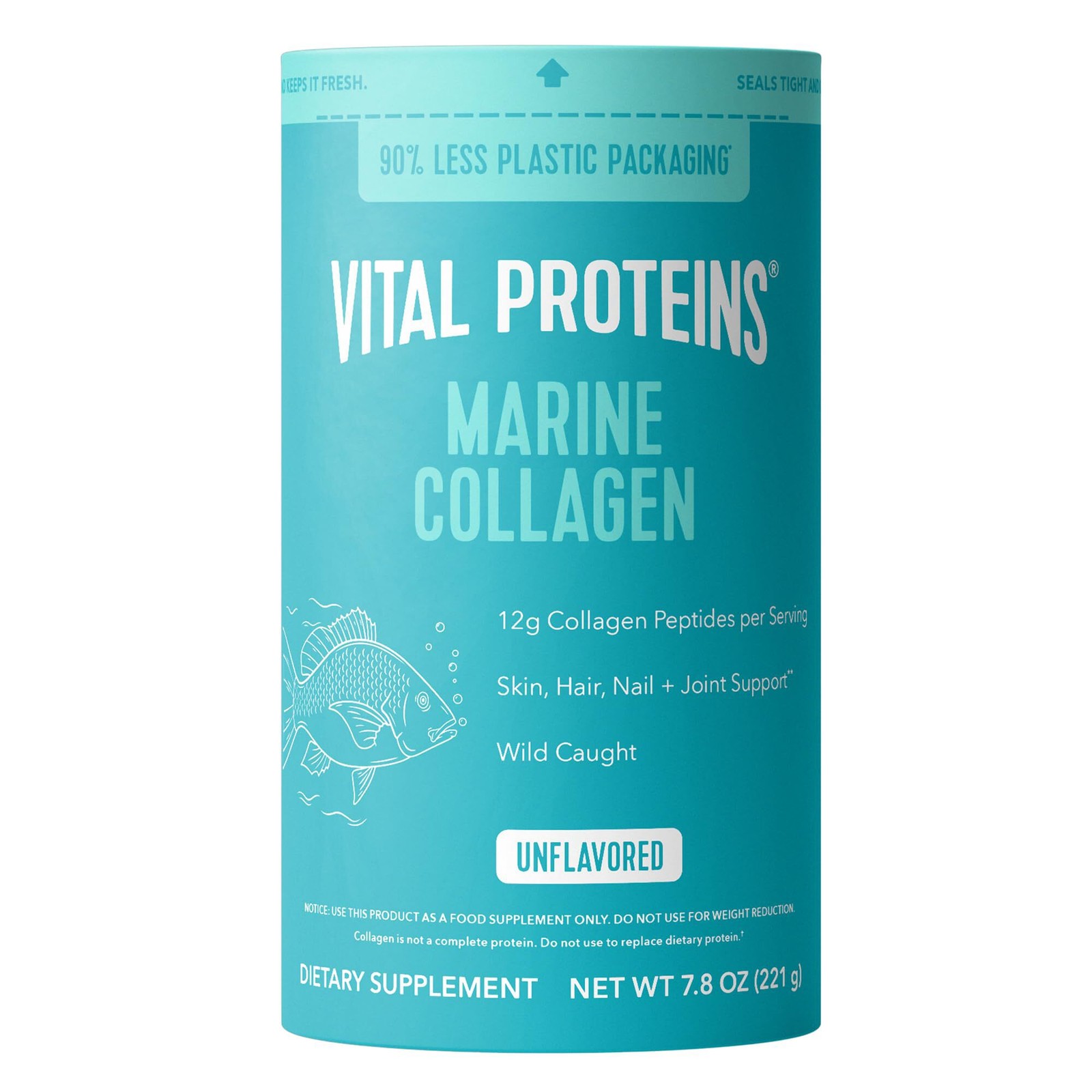 10/27 Vital Proteins Marine Collagen Peptides Powder Supplement for Skin Hair Na