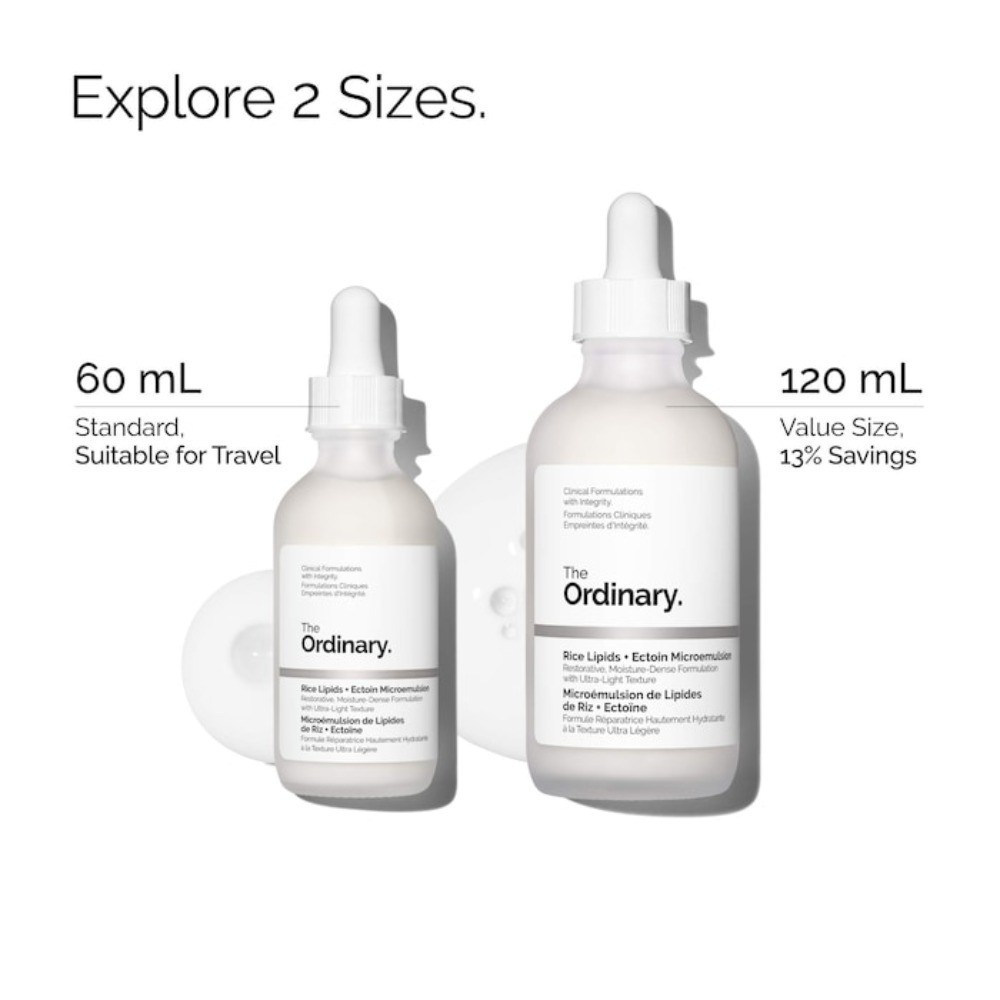 The Ordinary Authentic Rice Lipids + Ectoin Microemulsion Moisturizer 2oz/60ml