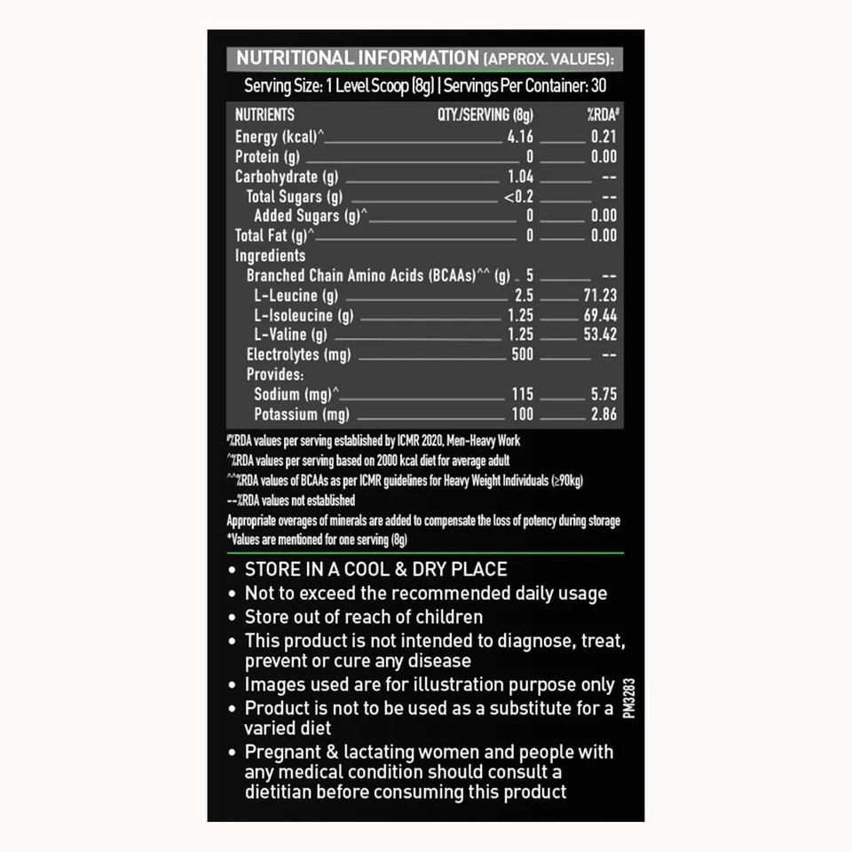 BCAA Pro Powder, Powerful Intra Workout (Watermelon Kool Aid, 240g, 30 Servings)