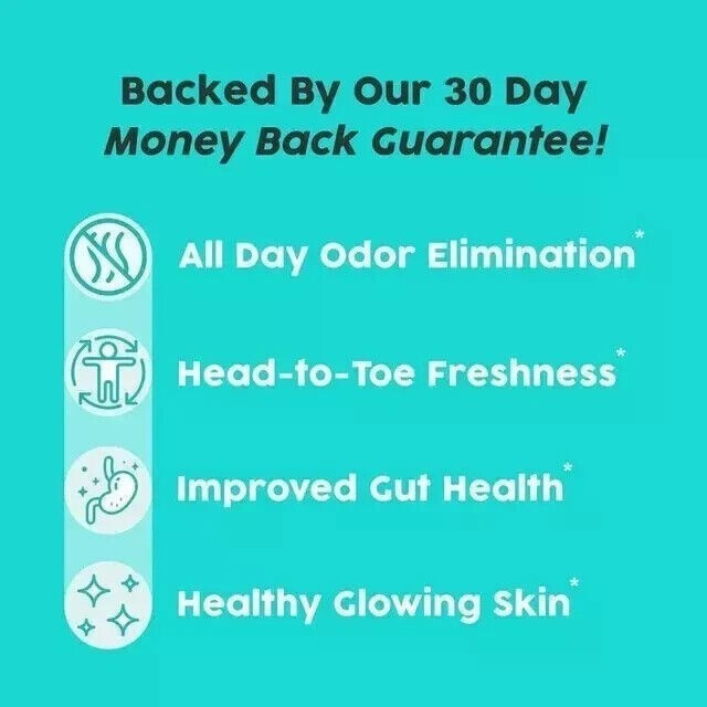 1-3x DEOS Internal Deodorant Supplement DEOS Full Body Deodorizer 30 Capsules