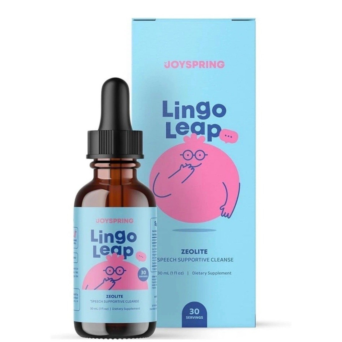 30ML JoySpring Lingo Leap Kids Zeolite Drops Speech Delay Support Detox Formula