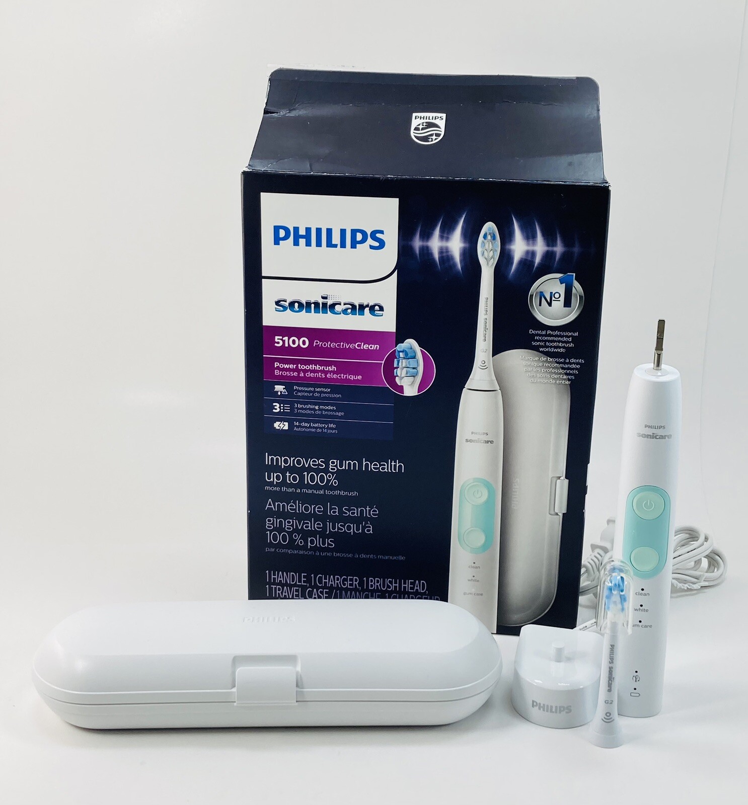 Philips Sonicare ProtectiveClean 5100 Rechargeable Toothbrush White Open Box