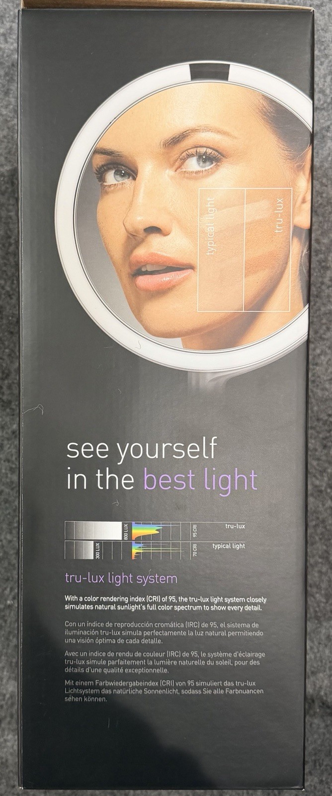 Sensor Mirror Trio Rechargeable Makeup Mirror 1X 5X 10X White (Brand New) ST3038