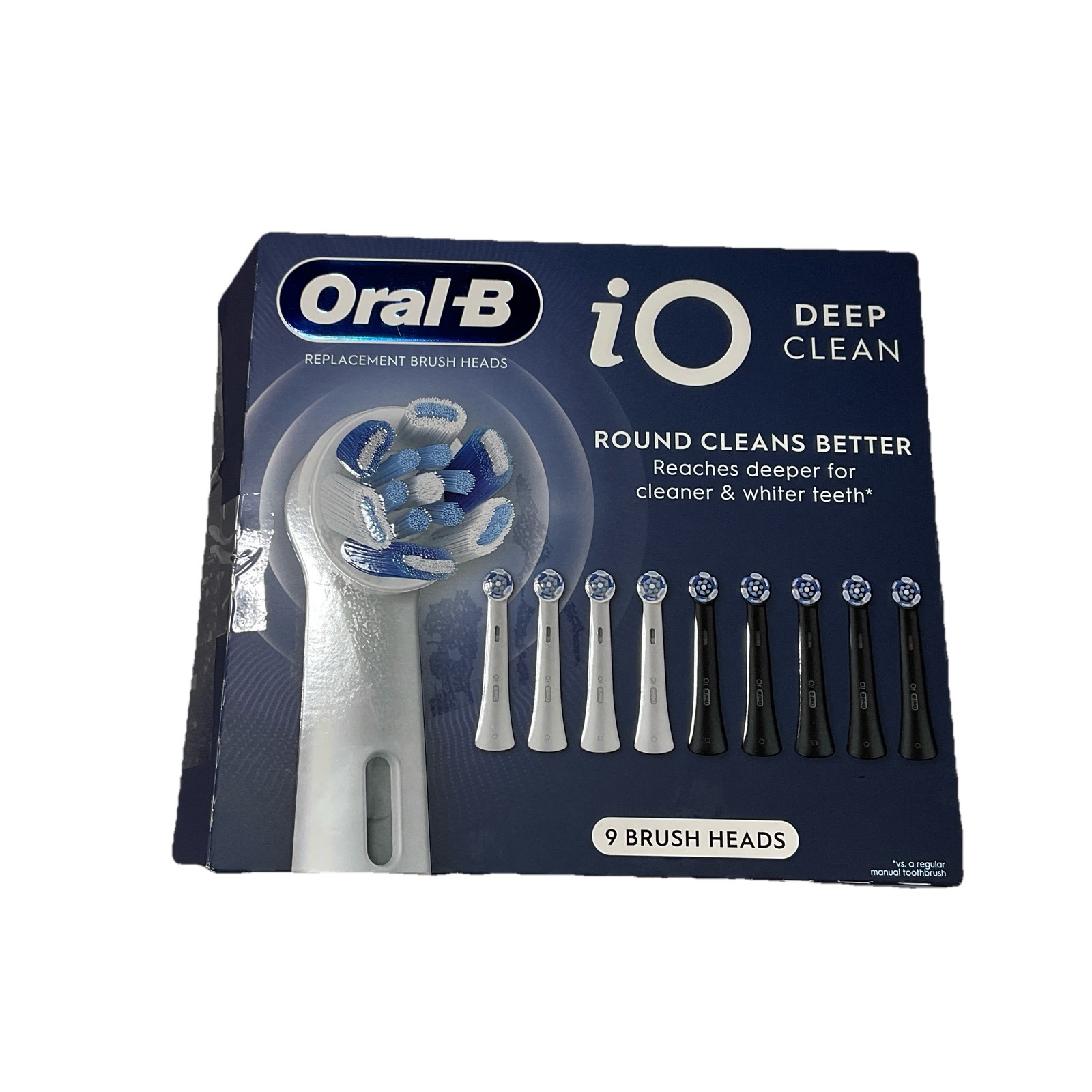 Oral-B iO Deep Clean Replacement Toothbrush Head 9-count (1 Opened Box) A12