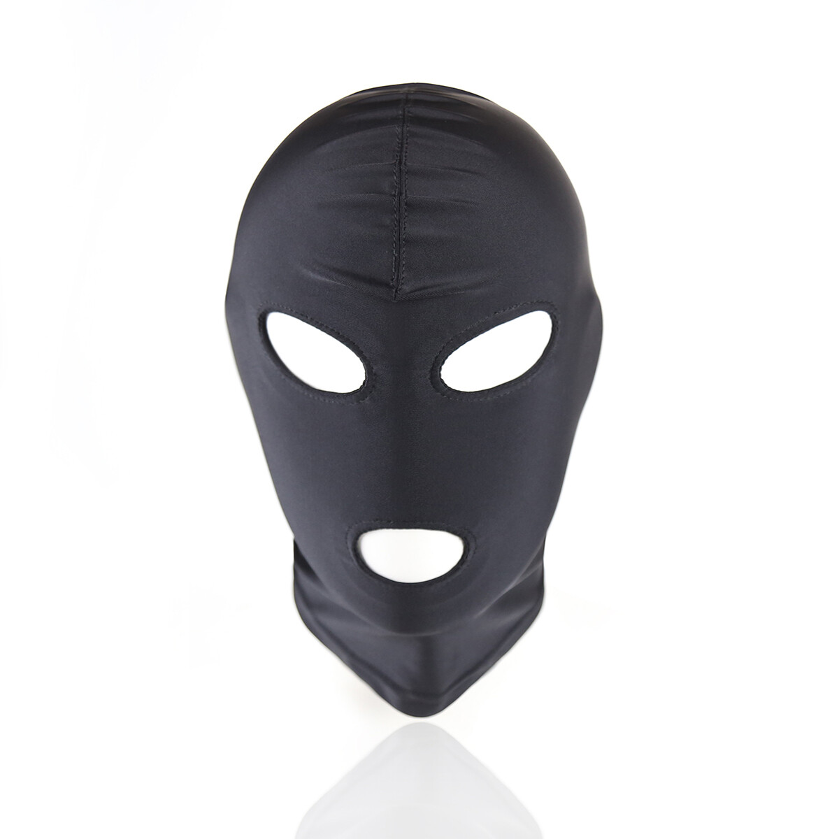 PU Leather Hood Head Harness Mask Open Mouth Eye Breathable Gimp Cosplay Costume
