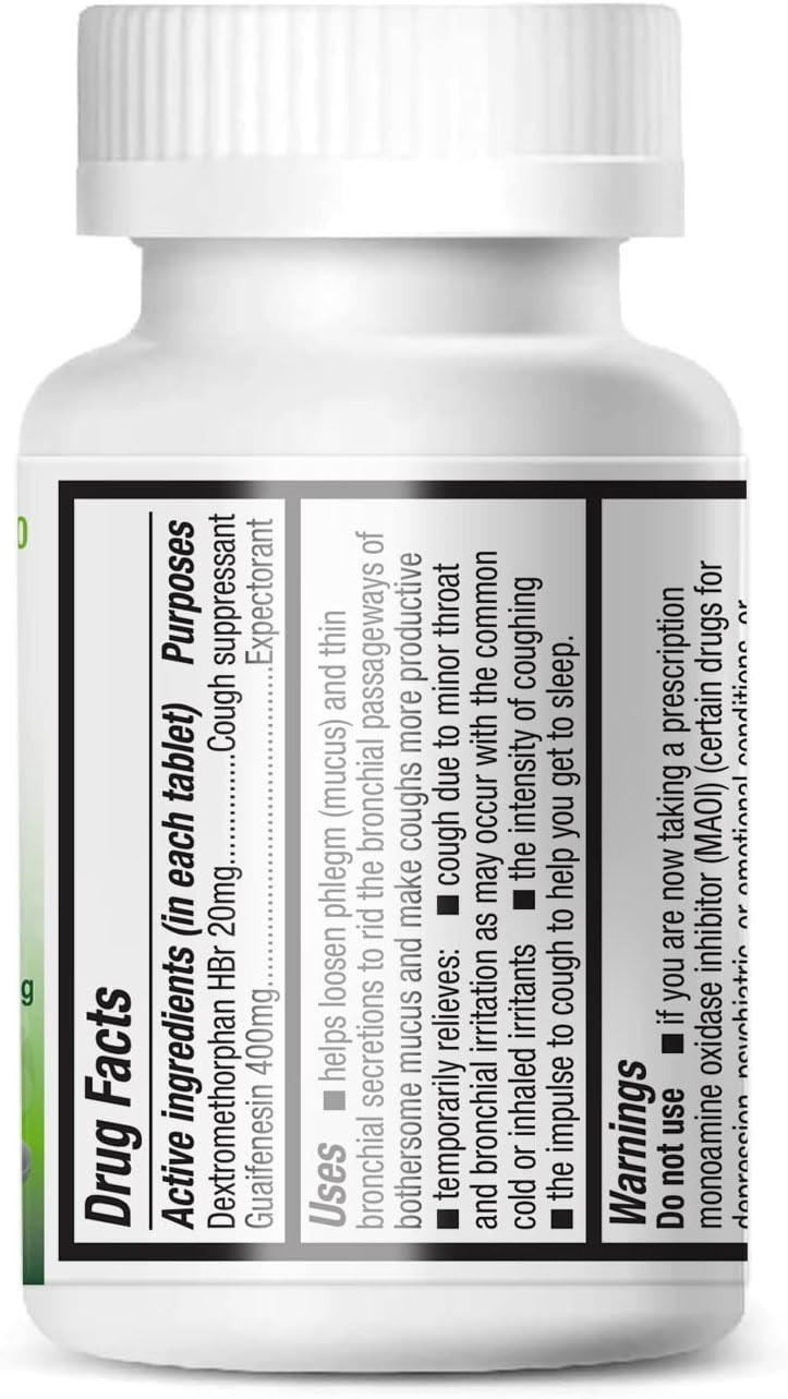 Mucus Relief DM | Dextromethorphan HBr 20mg | Guaifenesin 400mg | No Benzene …