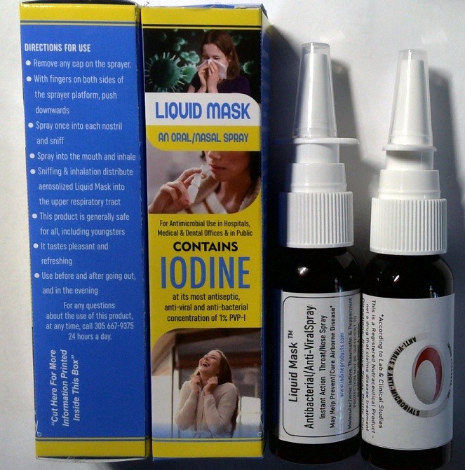 Liquid Mask’s IODINE – Oral/Nasal Spray (Buy 2 for $15)