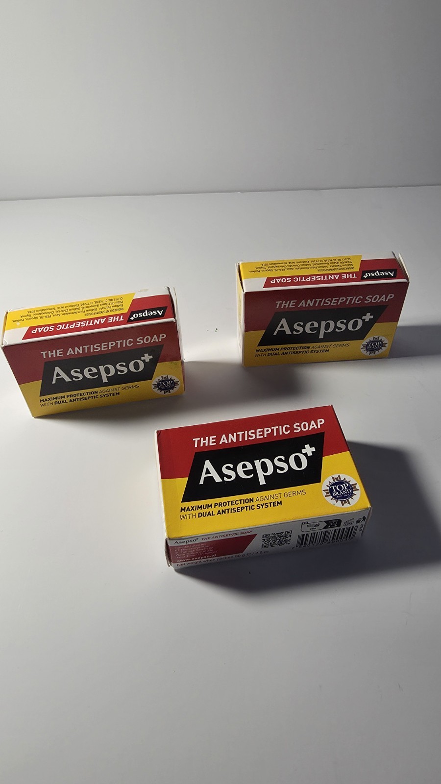 Lot of3-The Antiseptic Soap “ASEPSO+” (2.8OZ) Made In Indonesia