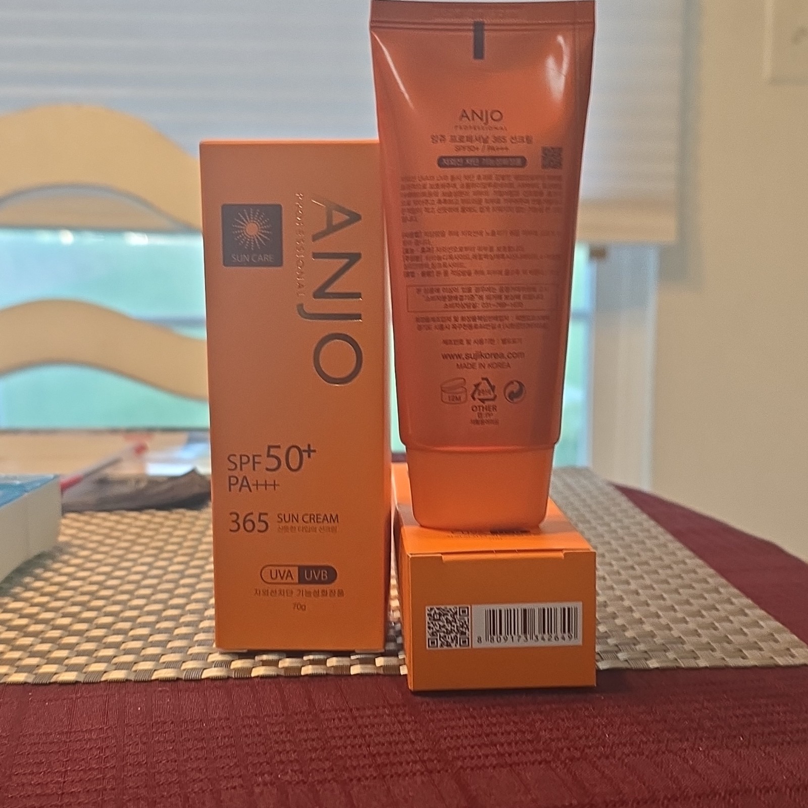 ANJO 365 Sun Cream SPF 50+ PA+++ UVA/UVB Sunscreen Cream 12M PAO