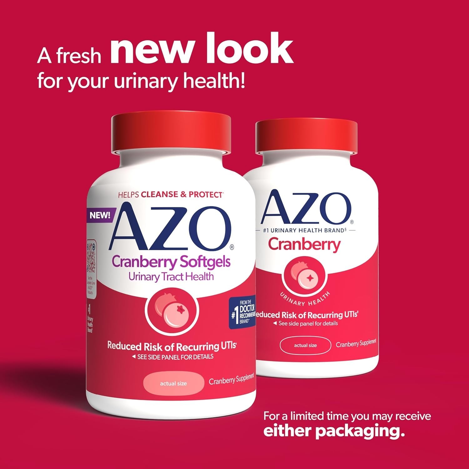 AZO Cranberry Supplement, Made with Concentrated Whole Fruit Cranberry Powder to