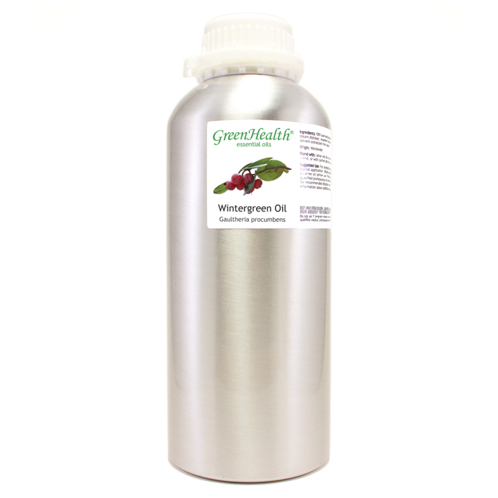 32 fl oz Wintergreen Essential Oil (100% Pure & Natural) in Aluminum Bottle