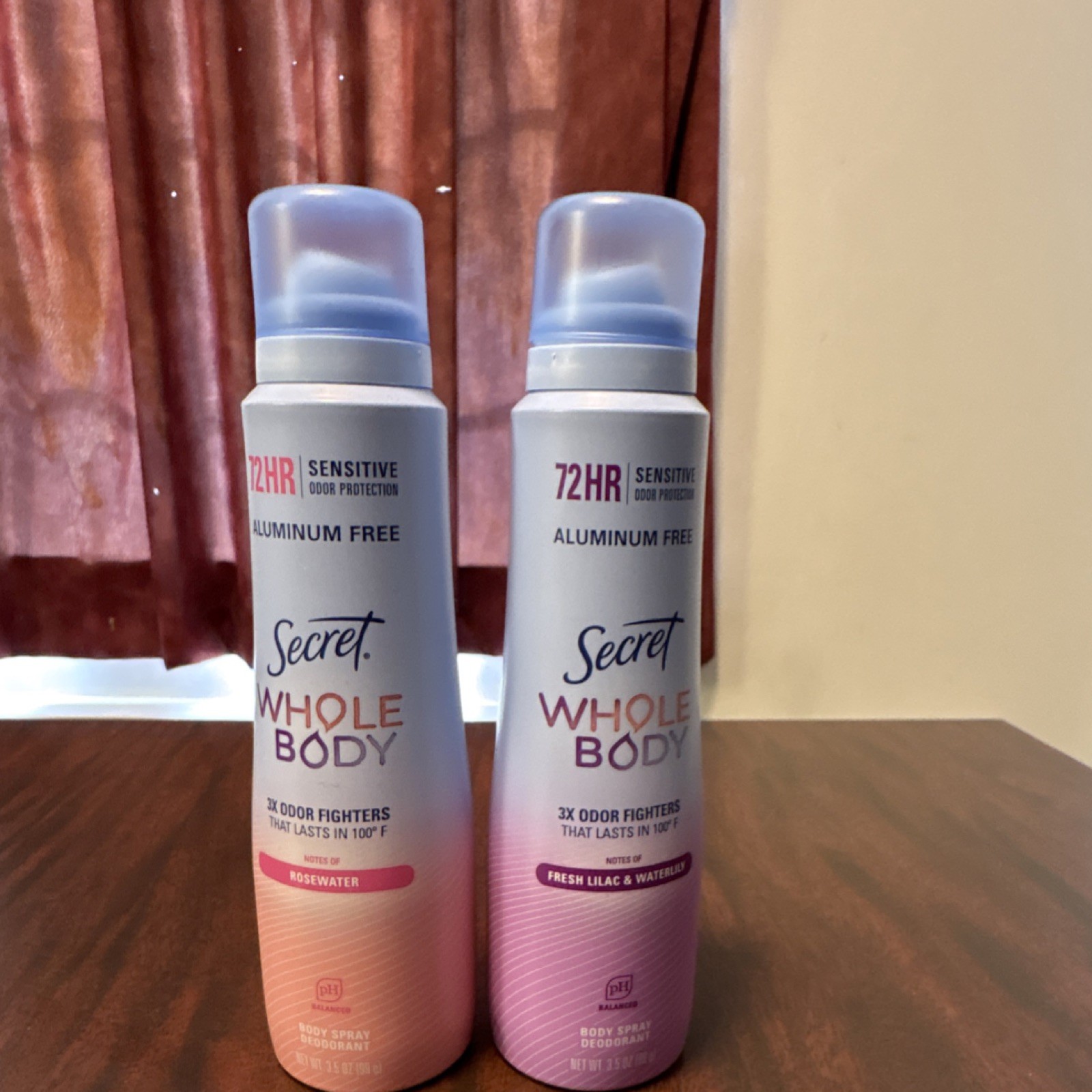 Secret Whole Body Rosewater Sensitive Aluminum-Free Deodorant Spray 72HR 3.5 oz