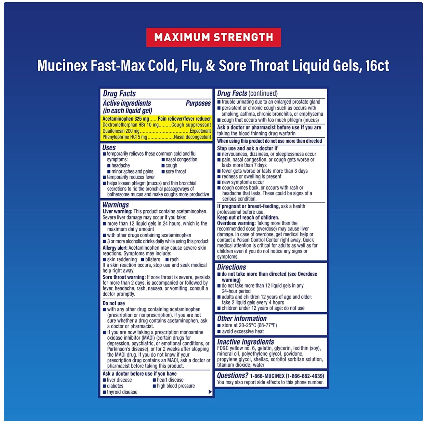 Fast-Max Max Strength Cold Flu Relief Pack