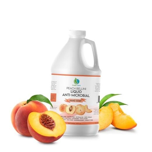 AntiMicrobial Hand Soap, 64 oz Bulk Refill – 64 Fl Oz (Pack of 1) Peach Bellini