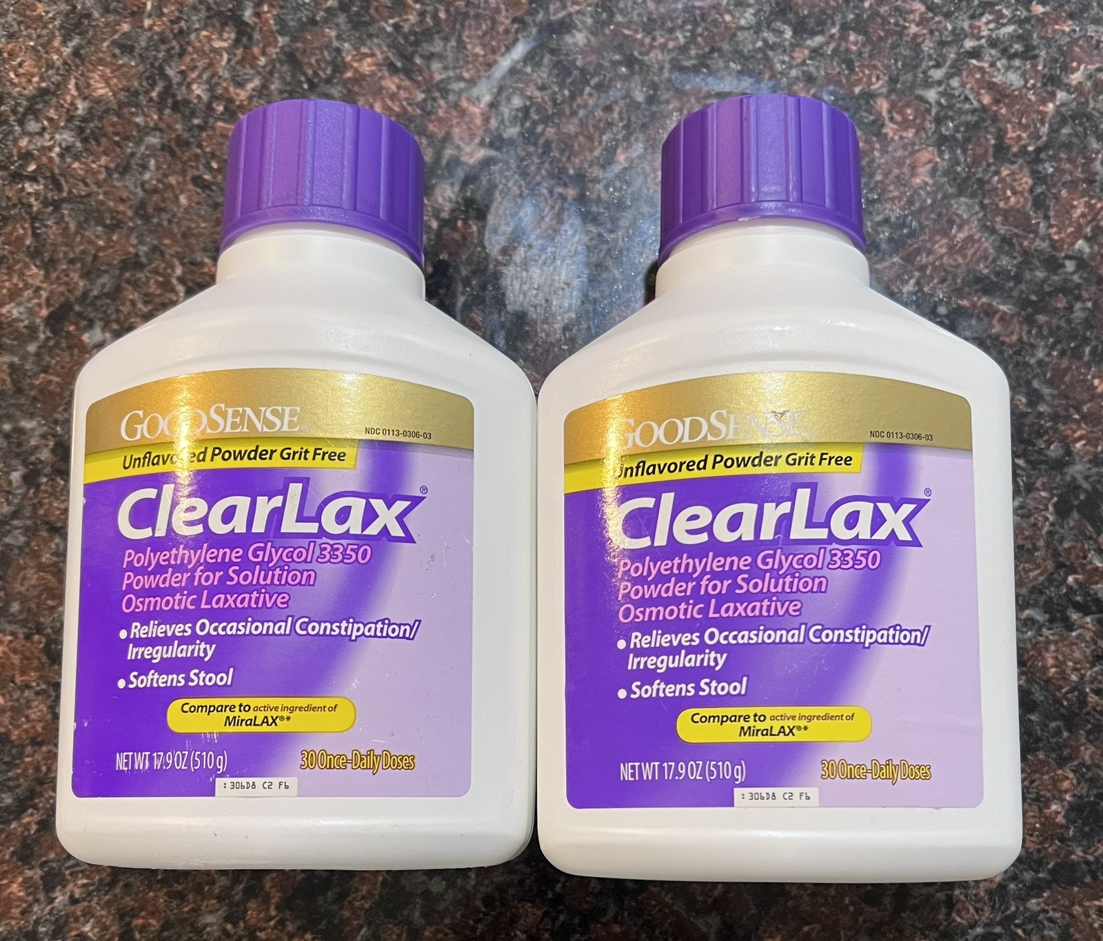 2p-GoodSense ClearLax Polyethylene Glycol 3350-17.9oz-exp11/27