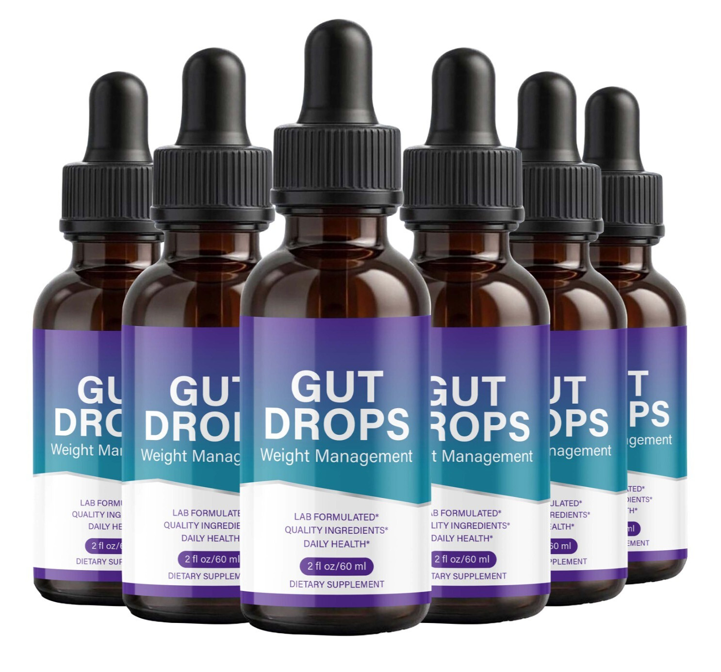 ( 6 Pack ) Gut Drops, Advanced Weight Loss & Gut Health Support Drops